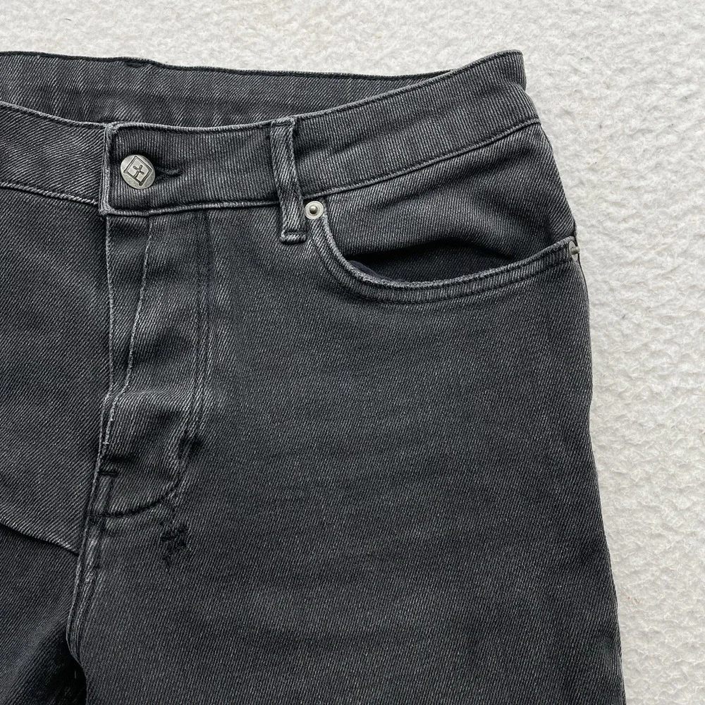 Ksubi Van Winkle Jeans Mens 33x31 Black Skinny Grunge Stretch Button Fly Surge